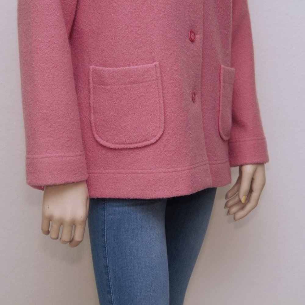 Norm Thompson Pink Button-Front Wool Jacket - Picture 6 of 7
